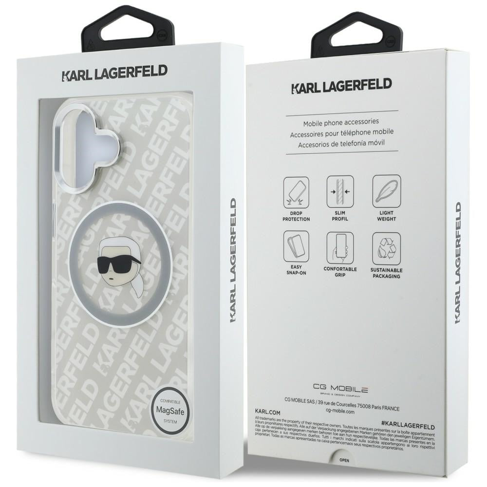Karl Lagerfeld IML Karl Head Logo MagSafe Case for iPhone 16 - Gray_7