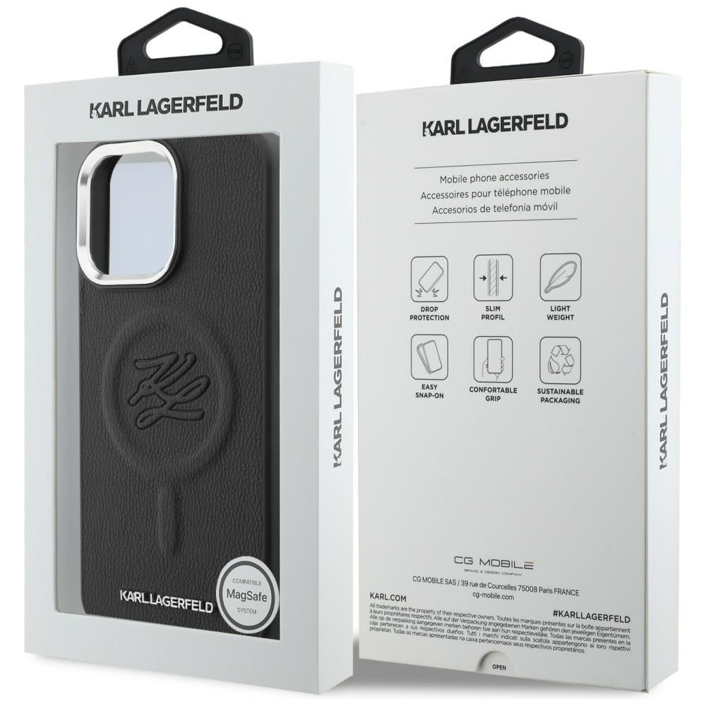 Karl Lagerfeld Embossed Ring Initials MagSafe Case for Samsung Galaxy S26 - Black_7