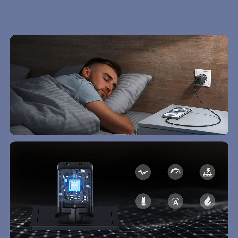 Joyroom JR-TG8 GaN 45W USB-C + USB-A Wall Charger - Black_13