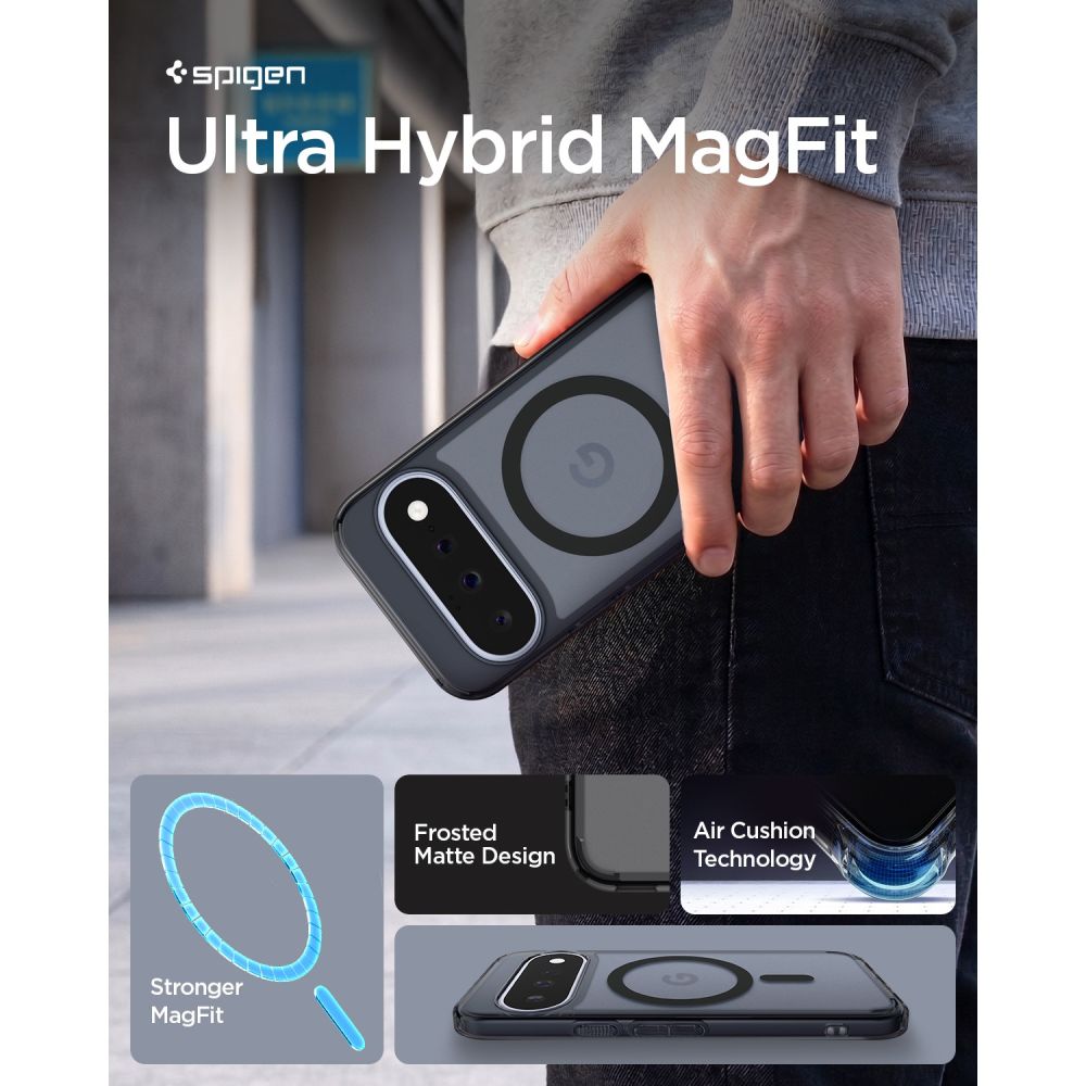 Hard Case Spigen Ultra Hybrid with MagSafe for Google Pixel 11, Frost Black ACS11442 _10