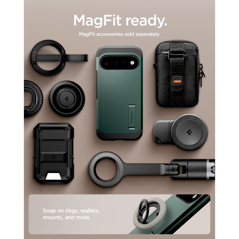Spigen Tough Armor Mag MagSafe Case for Google Pixel 11 - Dark Green_12