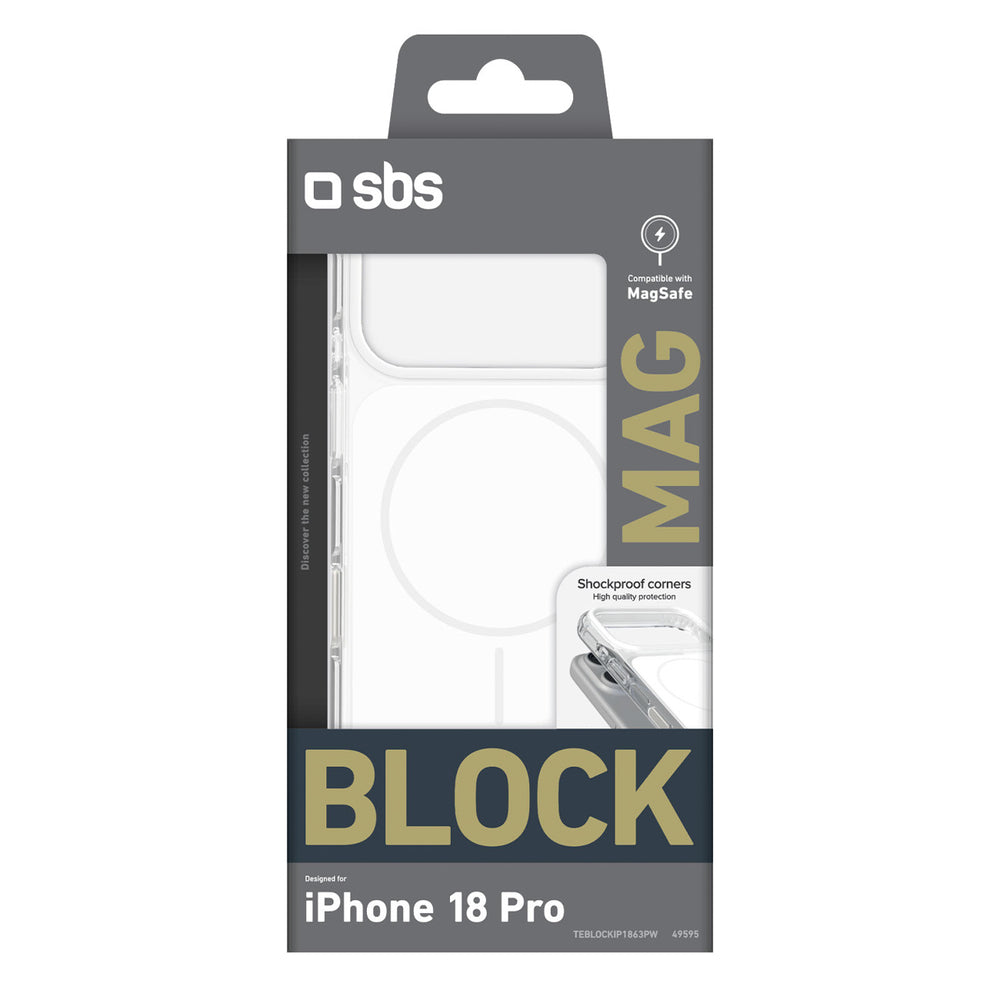 SBS Block Case for iPhone 18 Pro, MagSafe Compatible - White_1