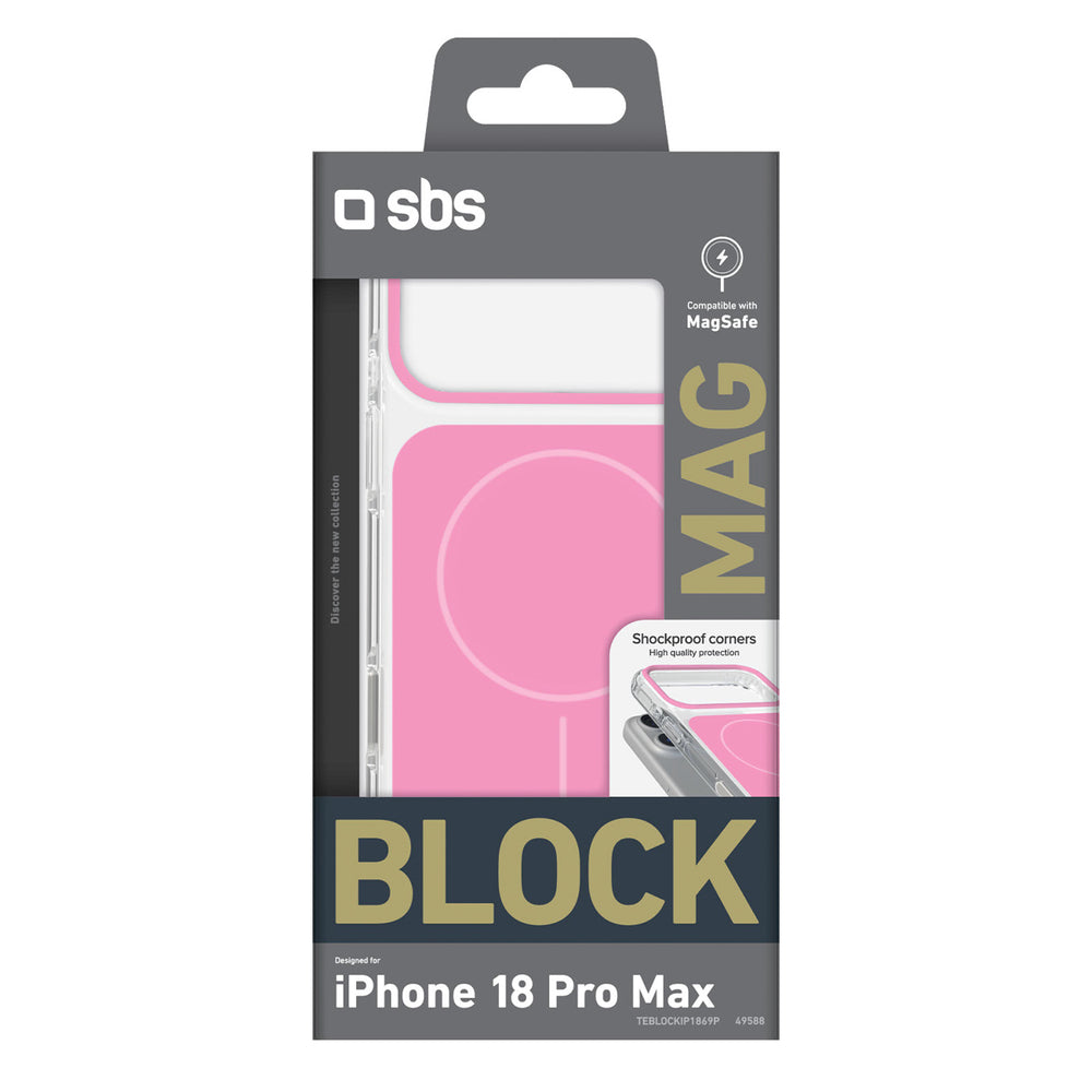 SBS Block Case for iPhone 18 Pro Max, MagSafe Compatible - Pink_1