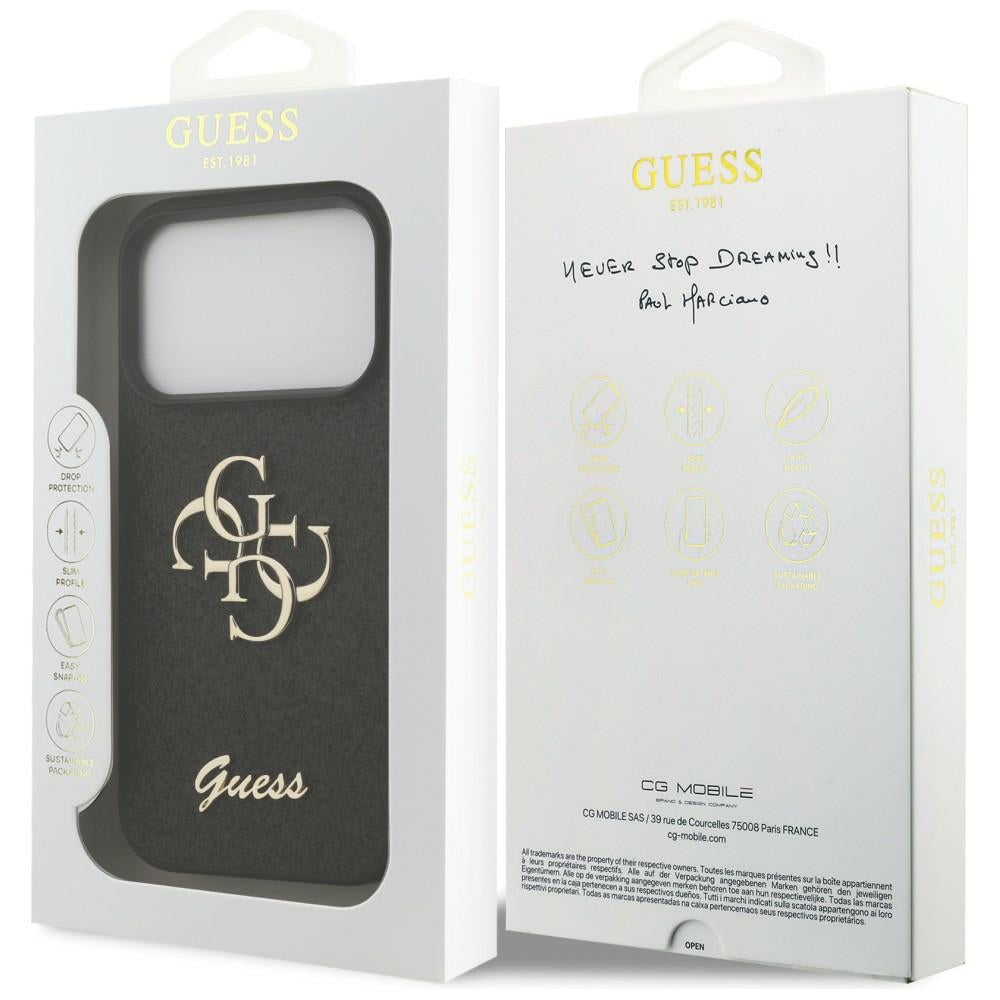 Guess Fixed Glitter Big 4G Case for iPhone 17 Pro / 18 Pro - Black_7