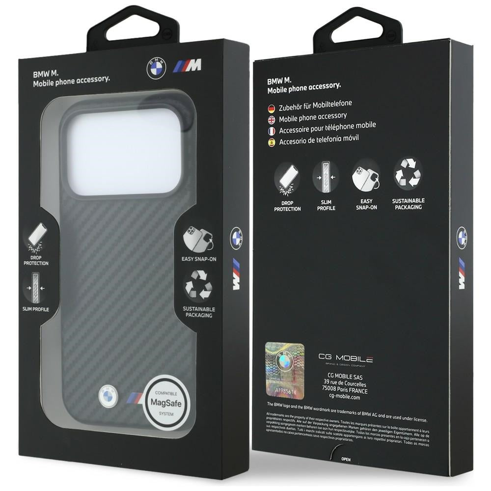 BMW M Carbon Metal Logo MagSafe Case for iPhone 17 Pro Max / 18 Pro Max - Black_7