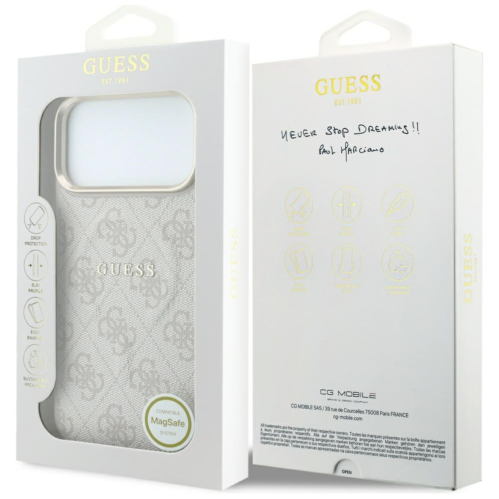 Guess Embossed 4G Classic MagSafe Case for iPhone 17 Pro / 18 Pro - Pink_7