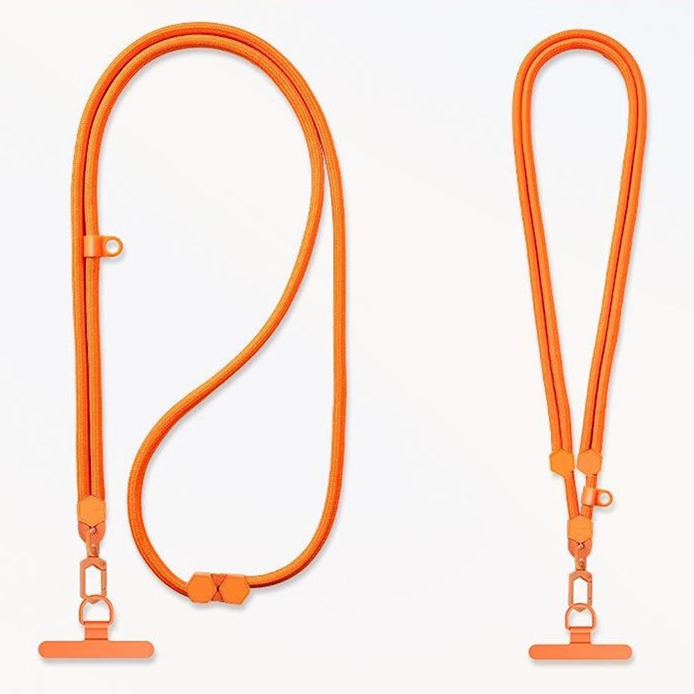 150 cm adjustable neck and shoulder strap with steel plate - orange_8