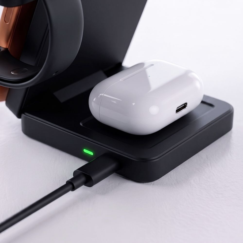 Tech-Protect A56 3in1 MagSafe Wireless Charger + USB-C / USB-C Cable 100cm - Black_8