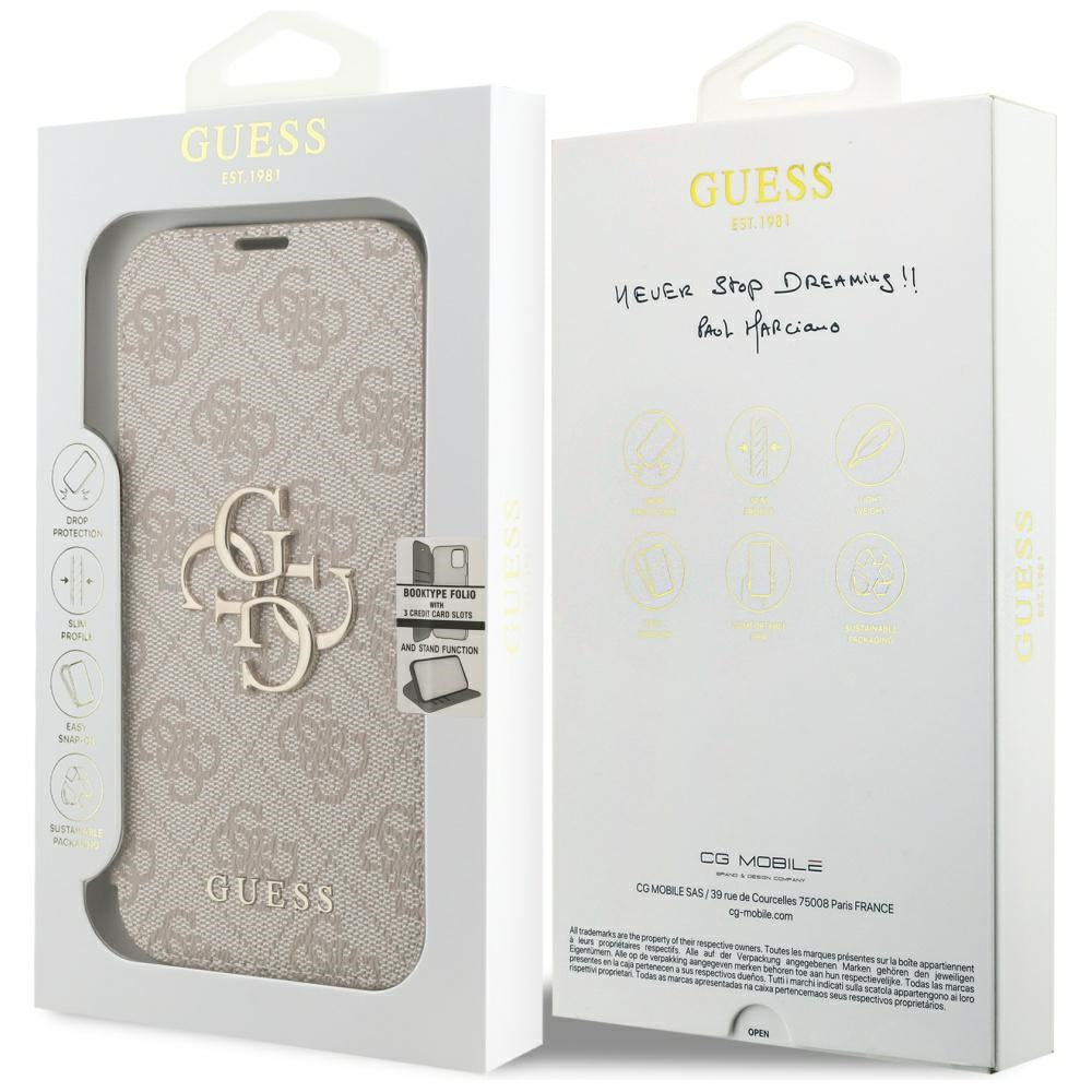 Guess Book 4G Metal Logo Case for iPhone 18 Pro / 17 Pro - Pink_6