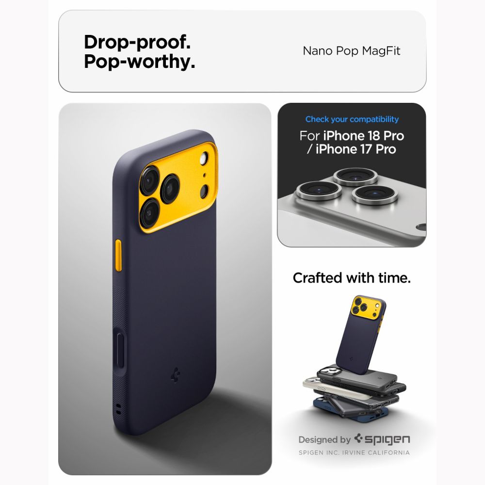 Hard Case Spigen Nano Pop com MagSafe para Apple iPhone 18 Pro Max / 17 Pro Max / Blueberry Navy ACS12140_9