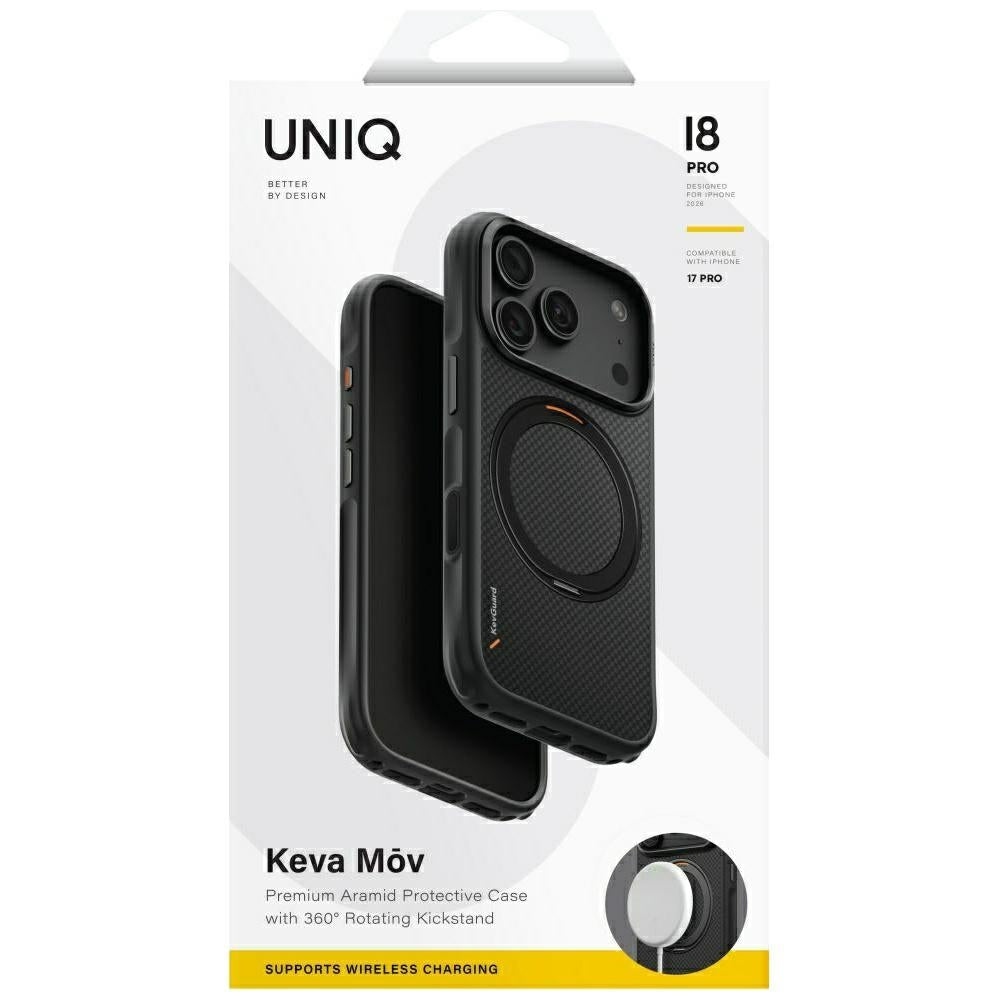 Uniq Keva Mov Magclick Charging Case for iPhone 18 Pro / 17 Pro - Black_14