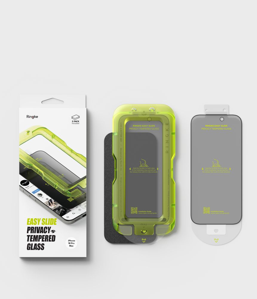 Ringke Easy Slide Privacy 2-Pack Tempered Glass for iPhone 18 Pro Max_5