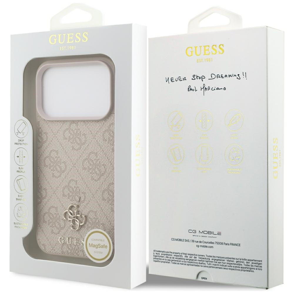 Hard Case Guess 4G Small and Classic with MagSafe for Apple iPhone 18 Pro / 17 Pro, Pink_7