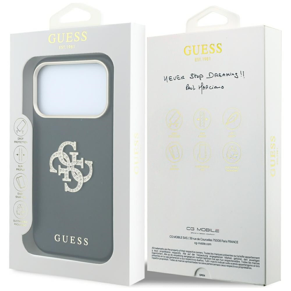 Hard Case Guess Smooth Big Strass Logo for Apple iPhone 18 Pro Max / 17 Pro Max, Black_7