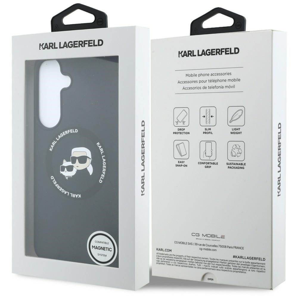 Hard Case Karl Lagerfeld Karl & Choupette Head's with MagSafe for Samsung Galaxy S26 FE S741, Black_7
