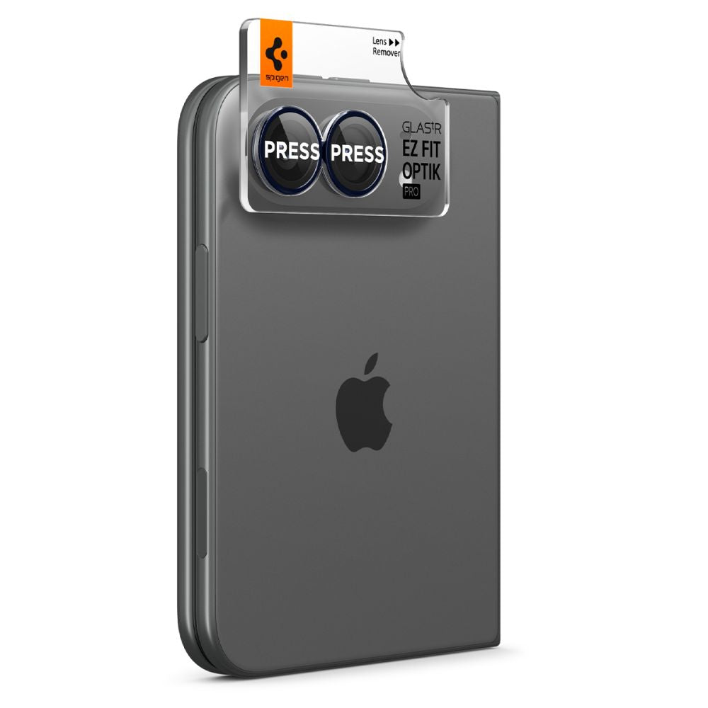 Spigen Optik Pro Glas.tR EZ Fit 2-Pack Tempered Glass Camera Screen Protector for iPhone Duo - Navy Blue_5