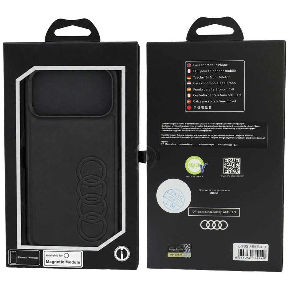 Audi TT Synthetic Leather MagSafe Case for iPhone 18 Pro Max / 17 Pro Max - Black_4