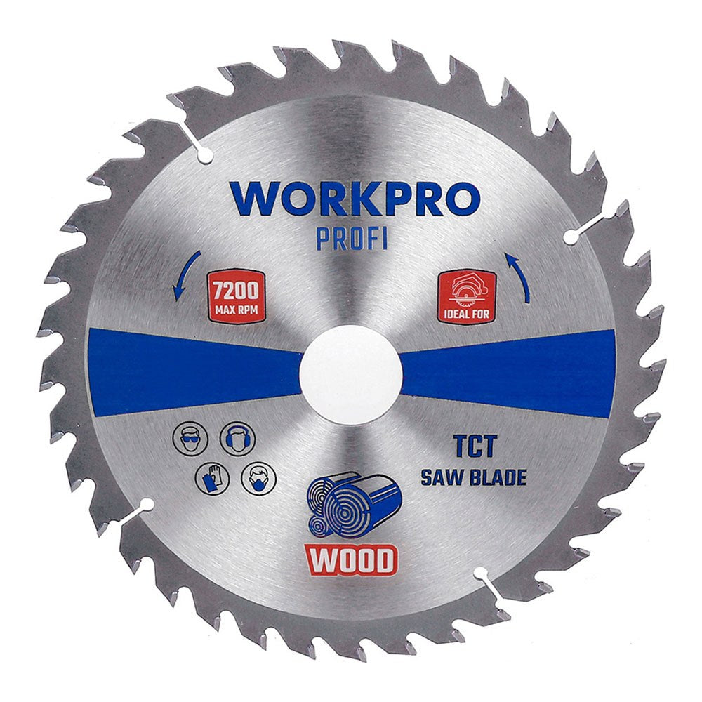 Lâmina de serra circular tct para madeira, profissional, ø185 x 30 mm x 36 dentes_0