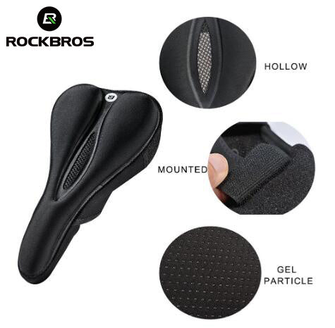 Rockbros LF047-B silicone gel bicycle seat cover size L - black - OUTLET_10