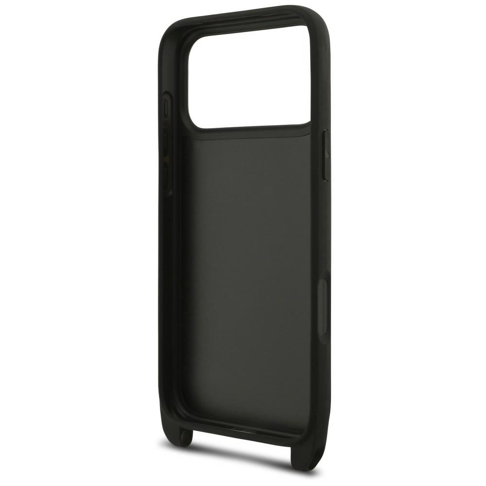 Karl Lagerfeld Saffiano Karl&Choupette Metal Pin CBDY Strap Case for iPhone 18 Pro / 17 Pro - Black_7