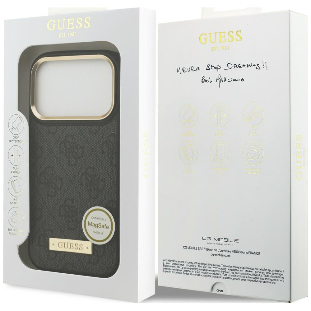 Etui Guess 4G Logo Plate MagSafe na iPhone 18 Pro / 17 Pro - czarne_7