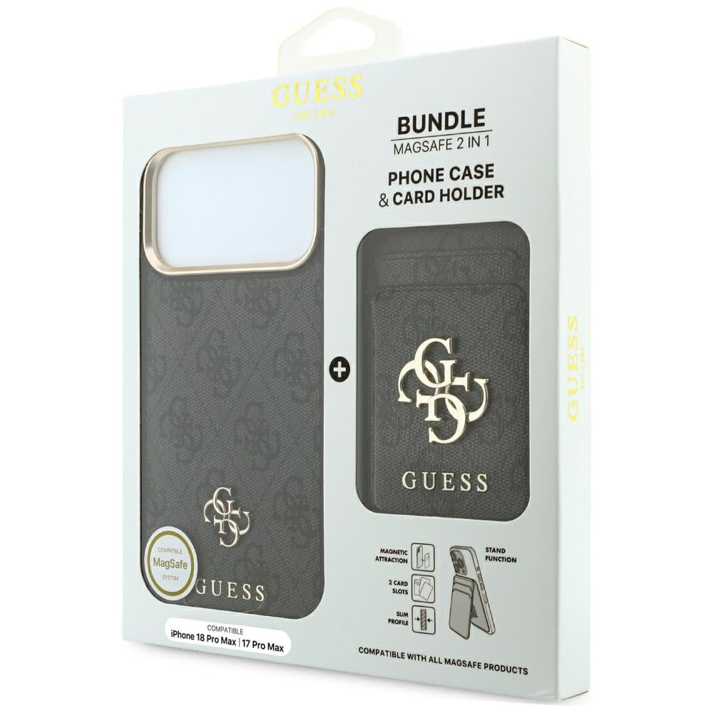 Etui Guess 4G z portfelem Magsafe na iPhone 18 Pro Max / 17 Pro Max - czarne_10