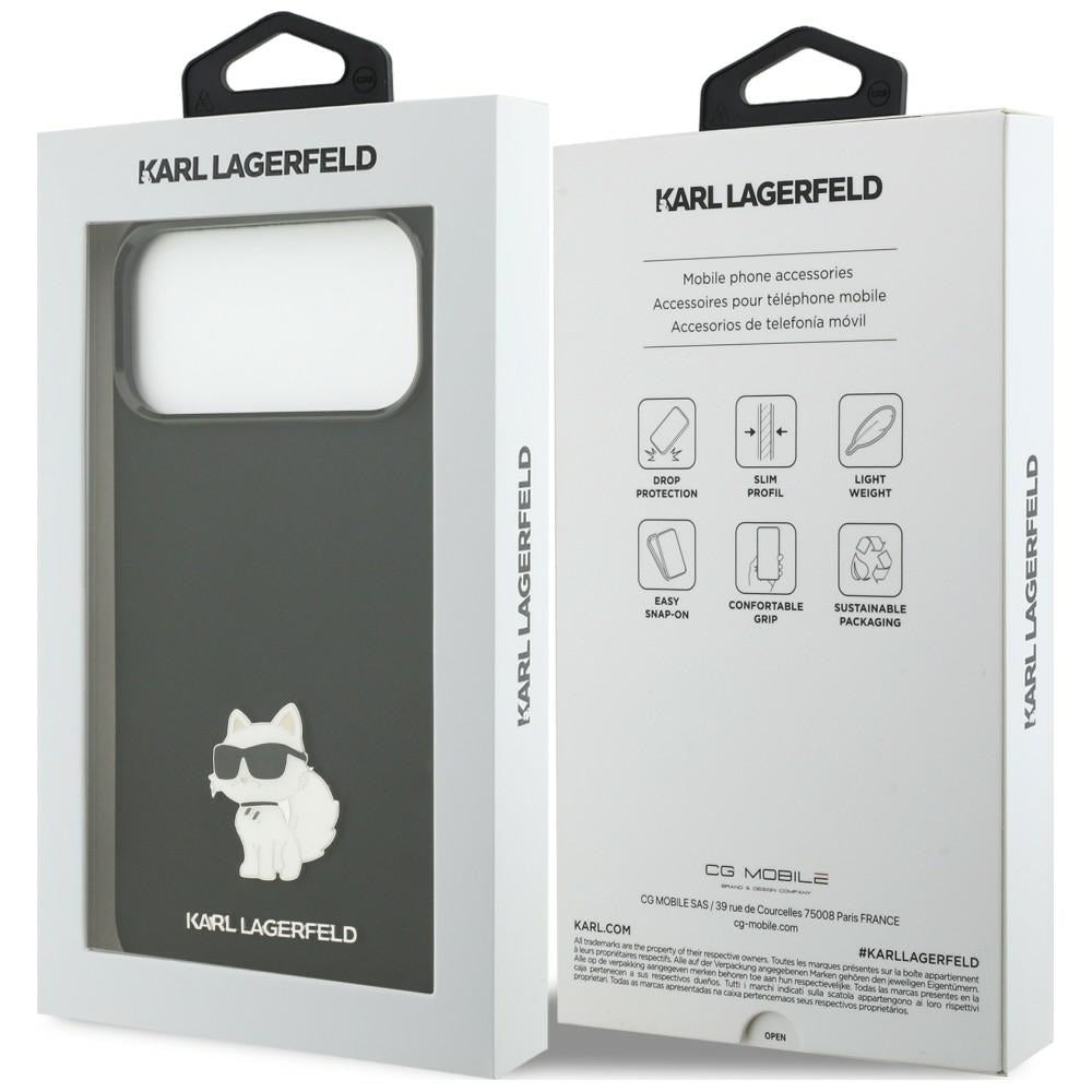 Etui Karl Lagerfeld Silicone Choupette Metal Pin iPhone 18 Pro Max / 17 Pro Max - czarne_7