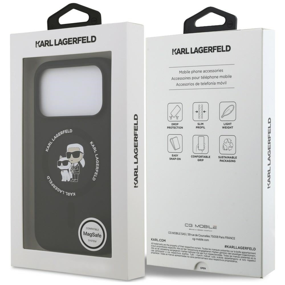 Etui Karl Lagerfeld Silicone Karl&Choupette Ring MagSafe na iPhone 18 Pro Max / 17 Pro Max - czarne_7