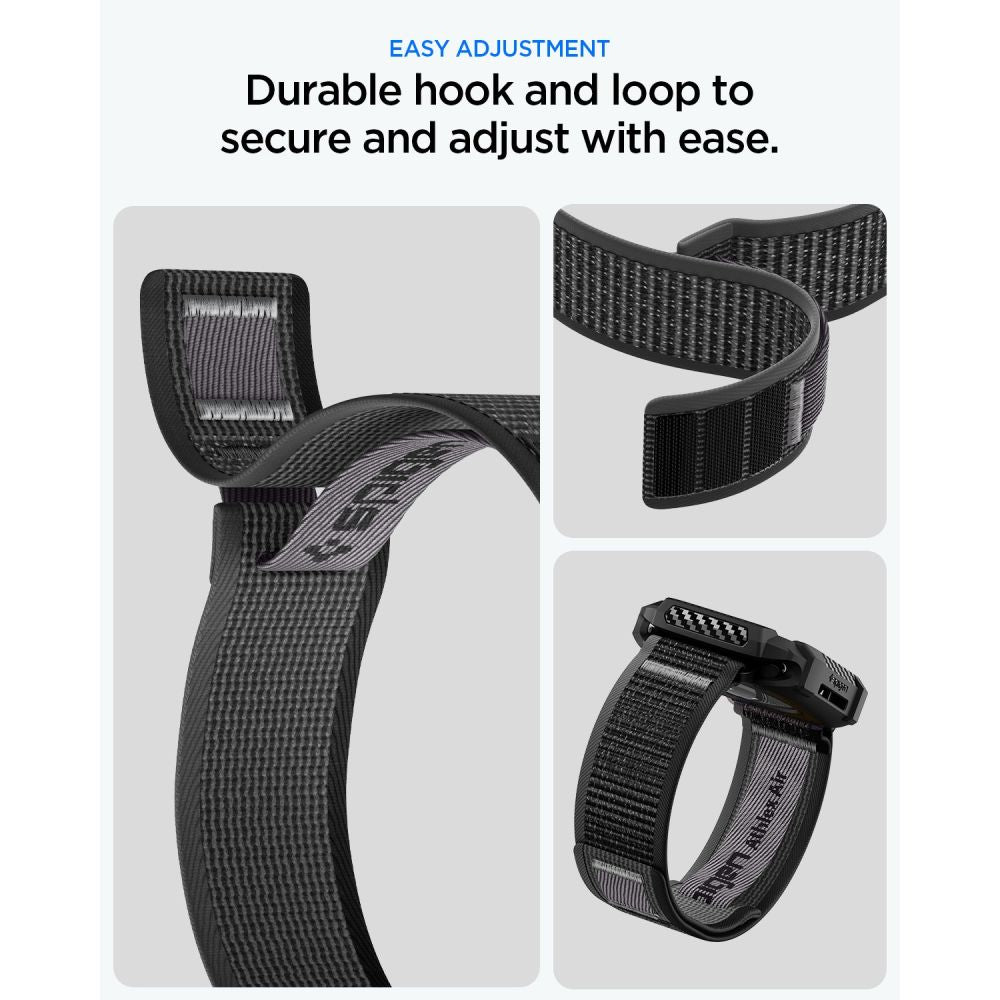 Spigen Rugged Armor case + Spigen Athlex Air band set for Apple Watch (46 mm) - black-grey_10
