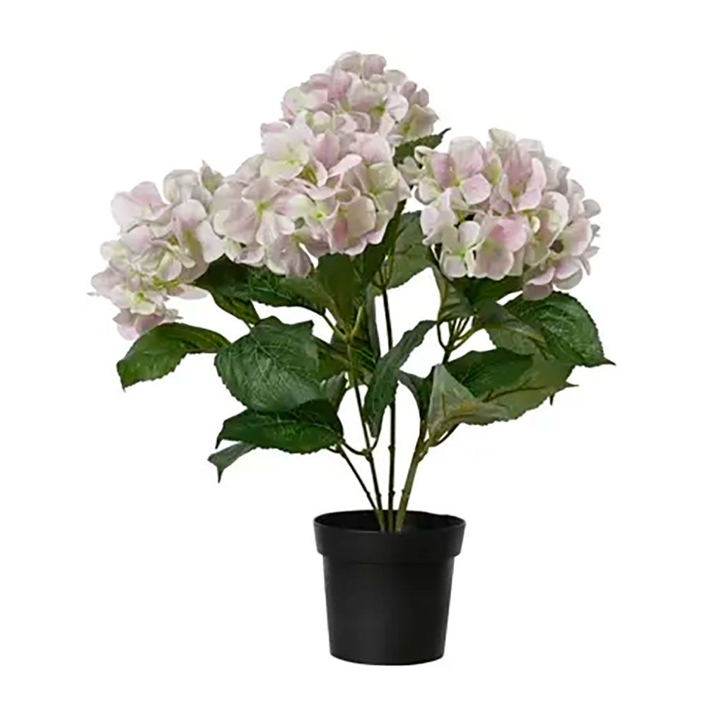Vaso de hortênsias artificiais rosa claro, ø28 x 46 cm_0