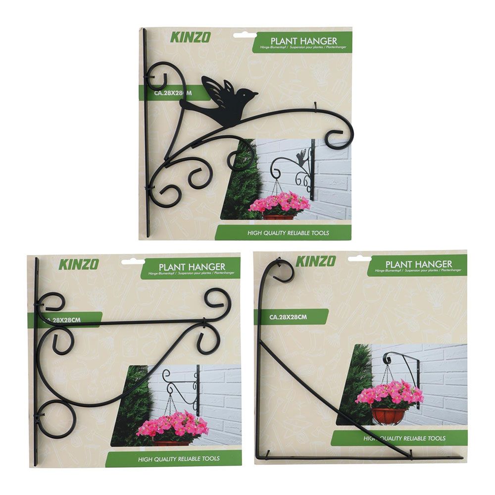 Suporte para suspensão de plantas preto, modelos sortidos, 28 x 28 cm_0
