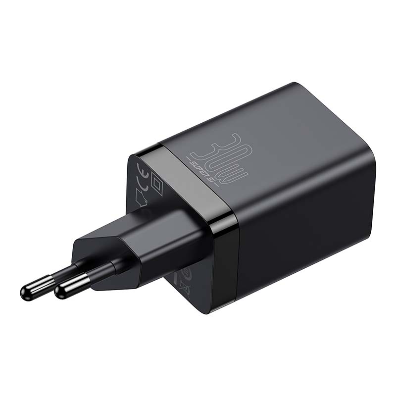 Baseus Super Si Pro Quick Charger USB + USB-C 30W (black)_0