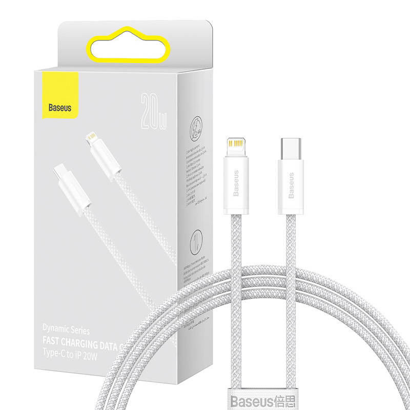 Baseus Dynamic USB-C cable for Lightning, 23W, 1m (white)_0