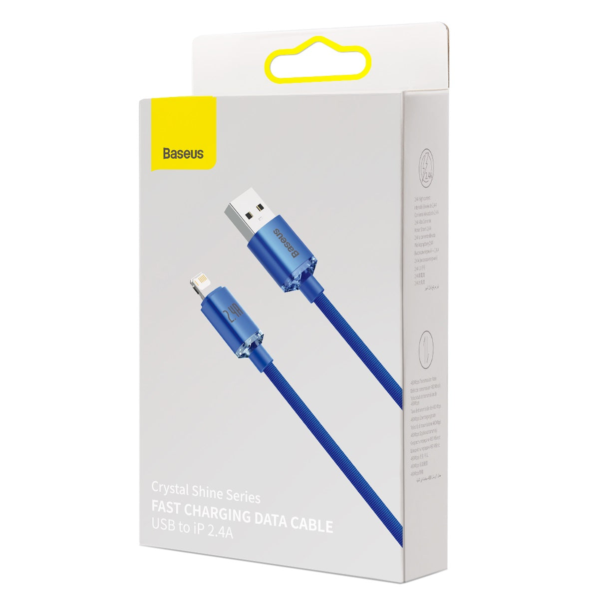 Baseus Crystal Shine Series cable USB cable for fast charging and data transfer USB Type A - Lightning 2.4A 1.2m blue (CAJY000003)_9