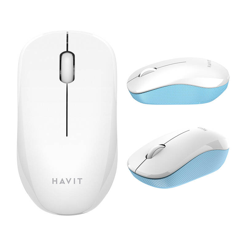 Universal wireless mouse Havit MS66GT-WB (white & blue)_4