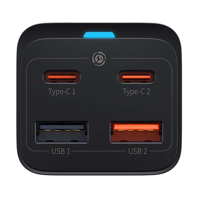 Baseus GaN3 Pro fast charger GaN 2 x USB Type C / 2 x USB 65W PD, QC4.0+, AFC, PPS + cable USB Type C - USB Type C 1m black (CCGP040101)_9