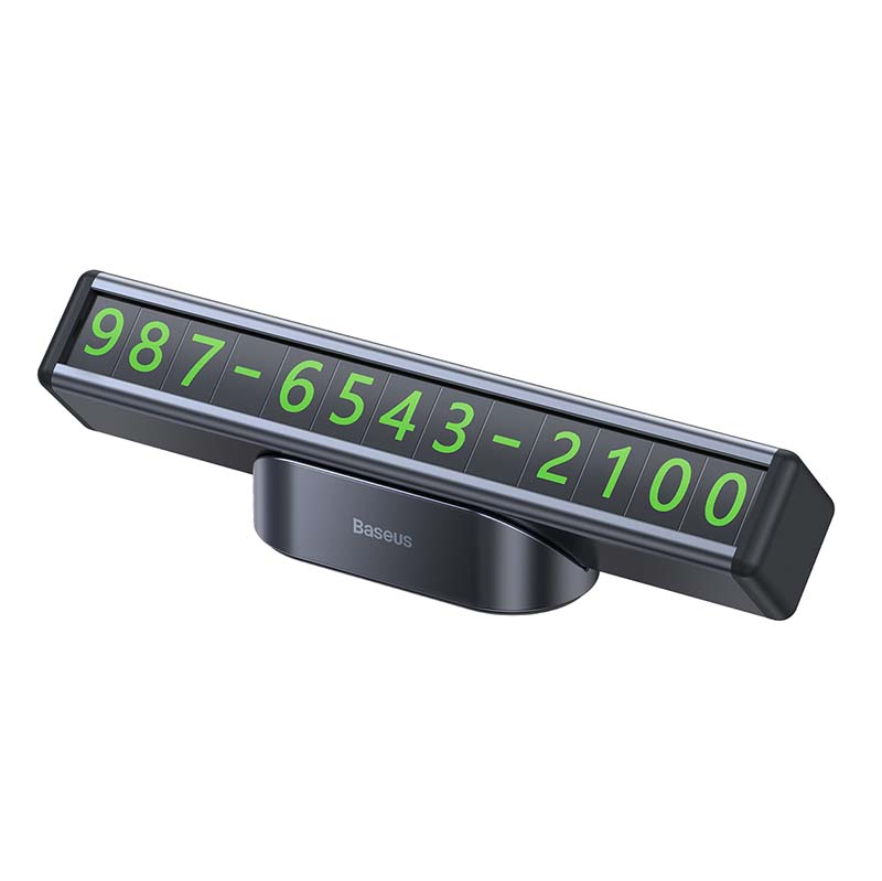 Baseus Square Bar Temporary Parking Number Plate (Black)_0