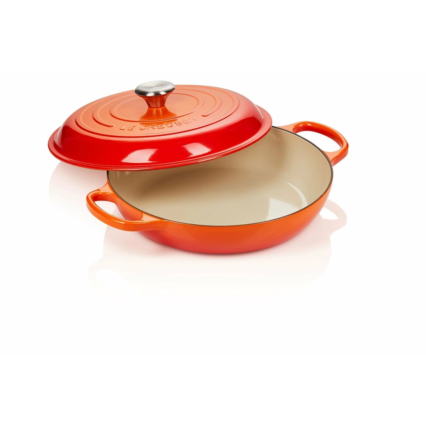 Caçarola baixa de ferro fundido Le Creuset / 3,5l / 30cm / Laranja vulcânica