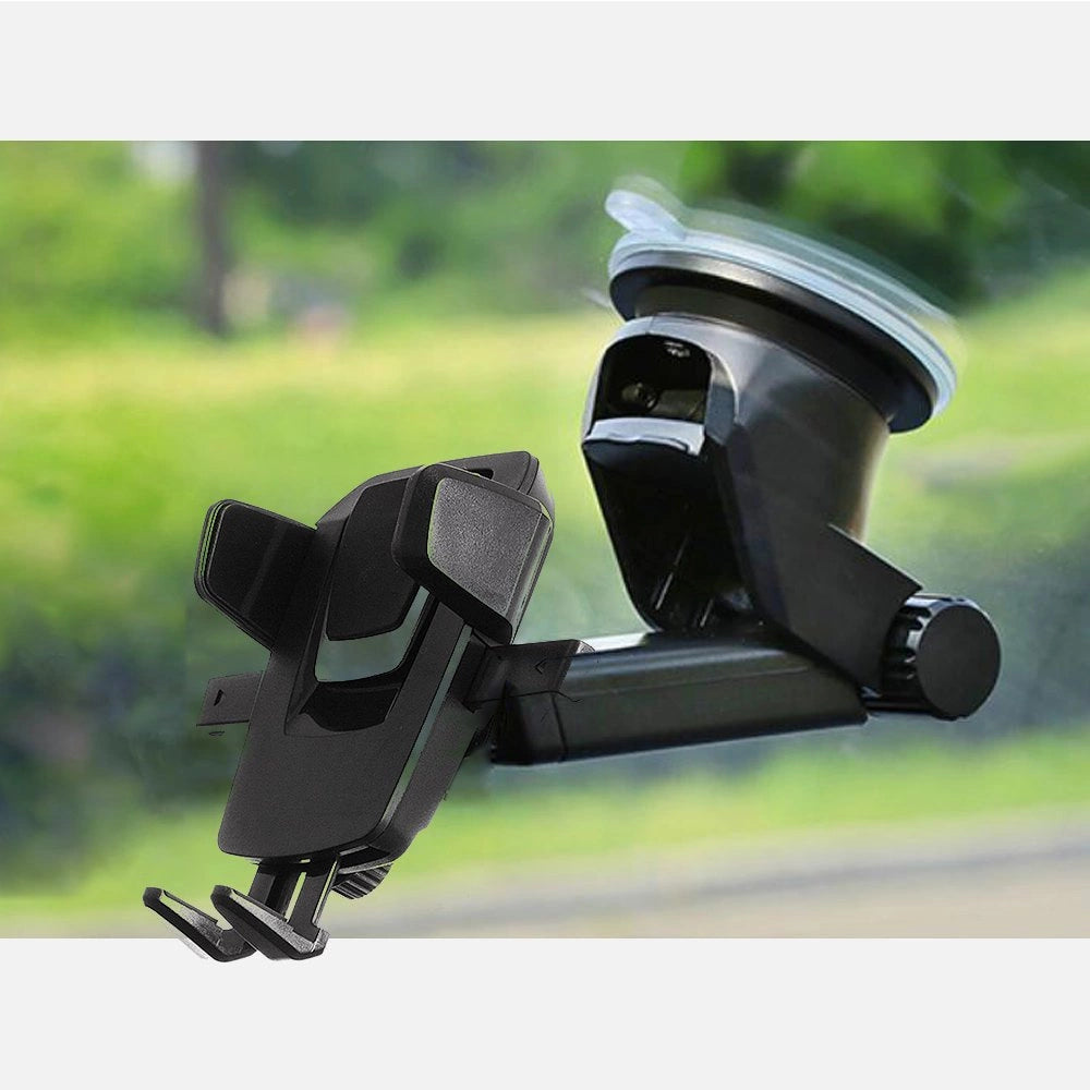 Telescopic Car Mount Phone Holder Dashboard or Windshield for black_5