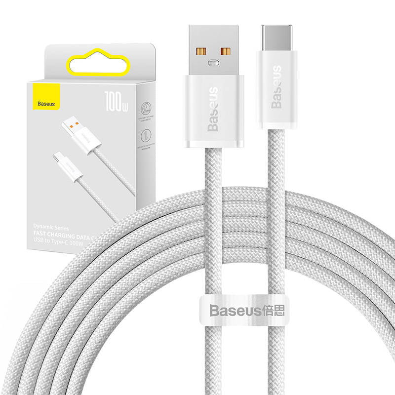 Cable USB to USB-C Baseus Dynamic Series, 100W, 2m (white)_0