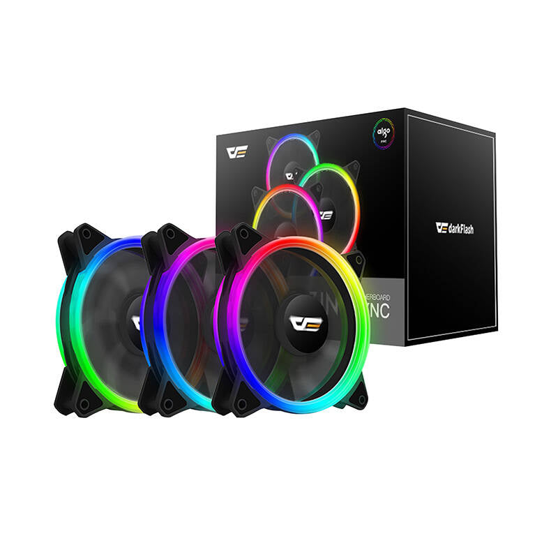 Computer Fan Set ARGB Darkflash DR12 Pro 3in1 120x120 (black)_0