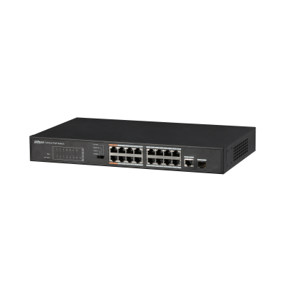 (DH-PFS3117-16ET-135) DAHUA SWITCH POE 16 PUERTOS + 1 PUERTO GIGABIT_0