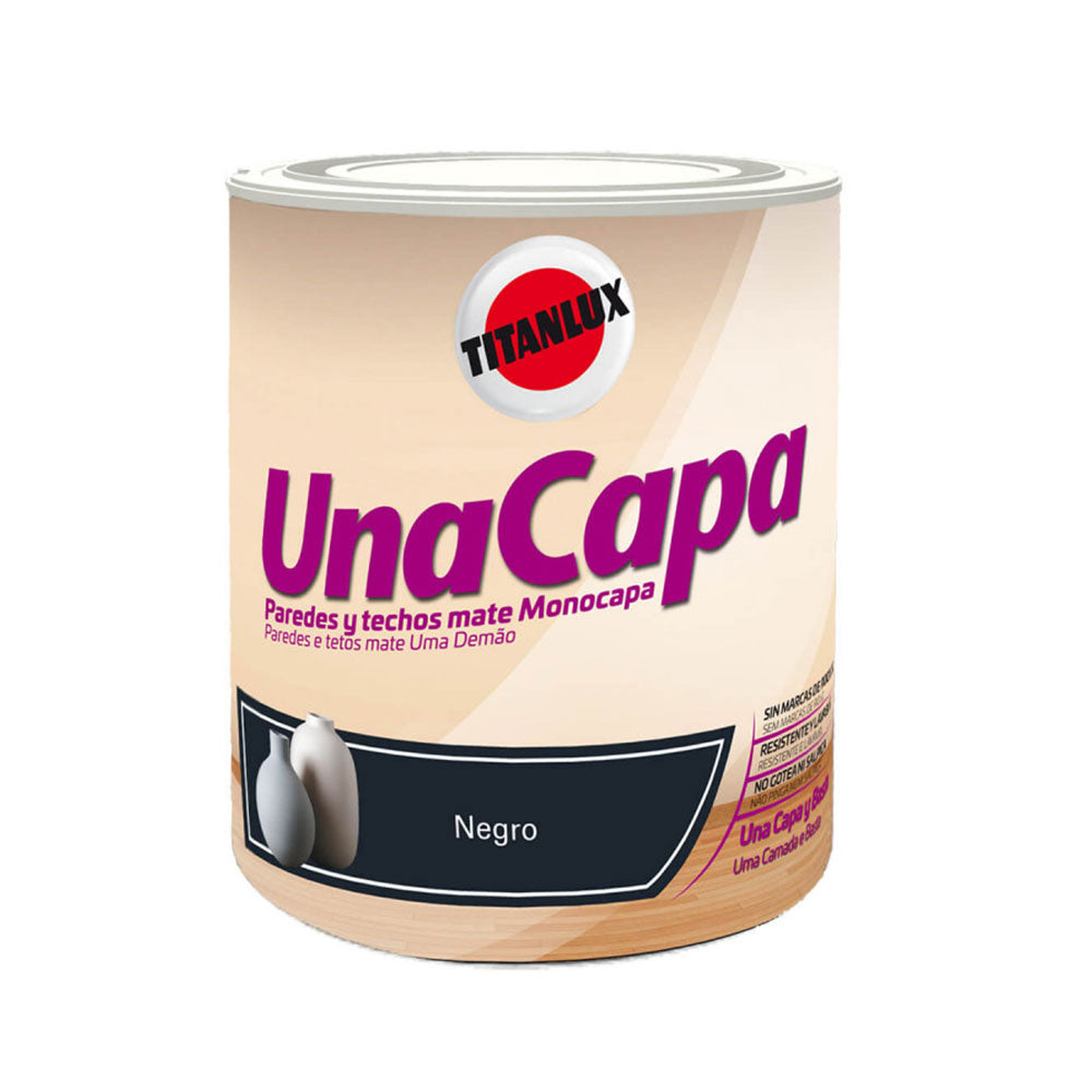 Tinta plástica ecológica, 1 camada, preta 750 ml_0