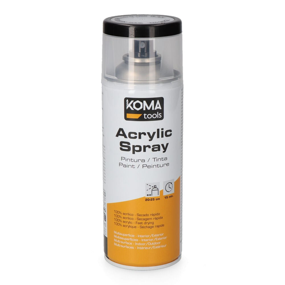 Tinta acrÃlica em spray ral 9005 preto, acabamento brilhante, 300 ml_0