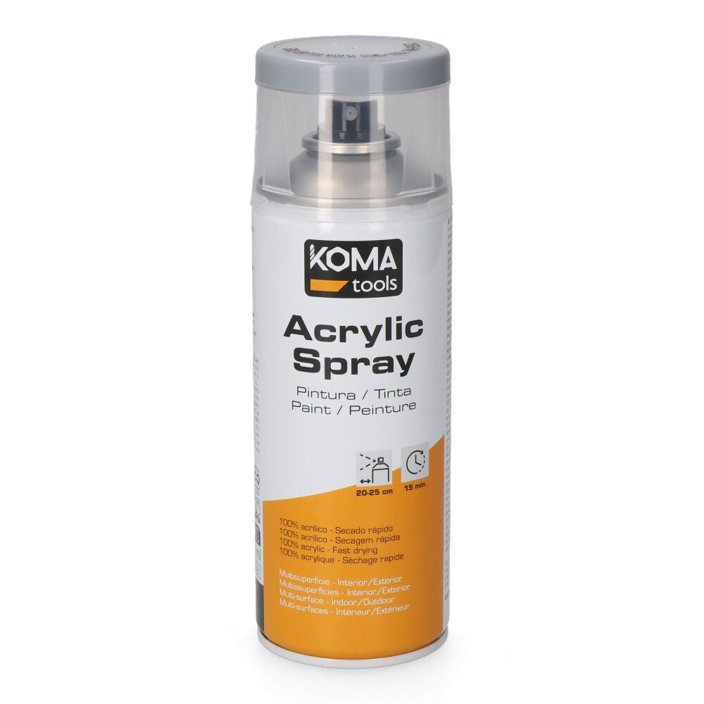 Tinta acrÃlica em spray ral 7001 cinza prateado, acabamento brilhante, 300 ml_0