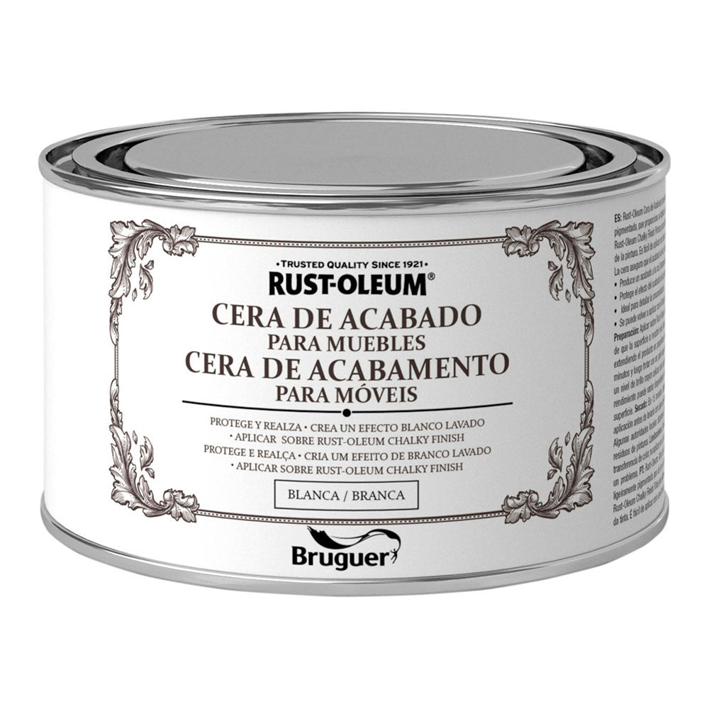 Rust-oleum chalky finish cera para móveis branca 0,4l 5397503 bruguer_0