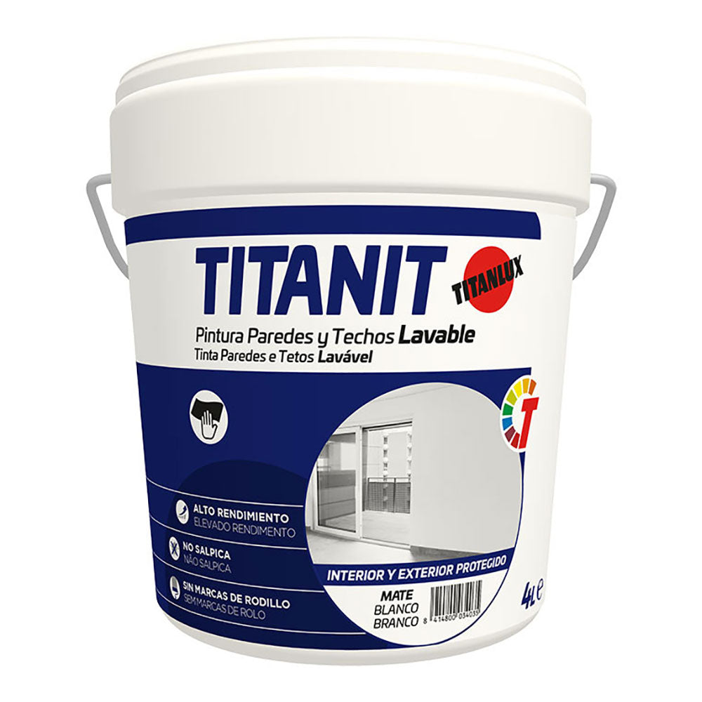Tinta para paredes e tetos lavável branco mate interior e exteriores protegidos 4 l 029190004_0