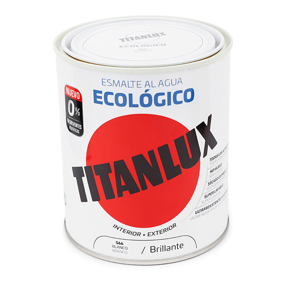 Esmalte ecológico à base de água brilhante branco 750ml titanlux 00t056634_0