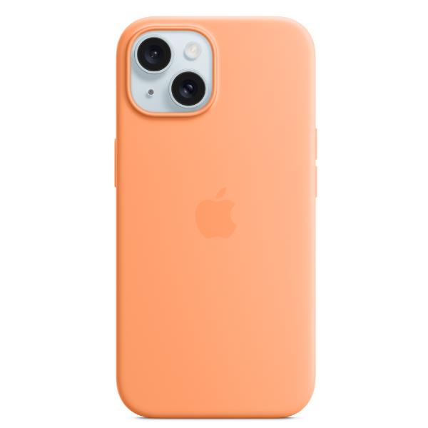 Custodia MagSafe in silicone per iPhone 15 Plus - Aranciata_0