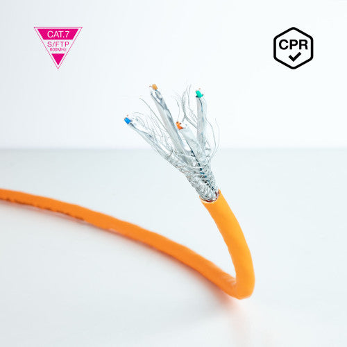 Nanocable Cable de Red CAT.7 LSZH SFTP PIMF AWG23, Naranja, 305m_3